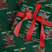Harriet Tubman Patriotic Wrapping Paper Roll Strong Black Women Pride
