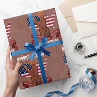 Harriet Tubman Patriotic Wrapping Paper Roll Strong Black Women Pride