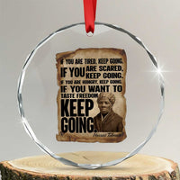 Harriet Tubman Quote Crystal Glass Ornament Black History African American
