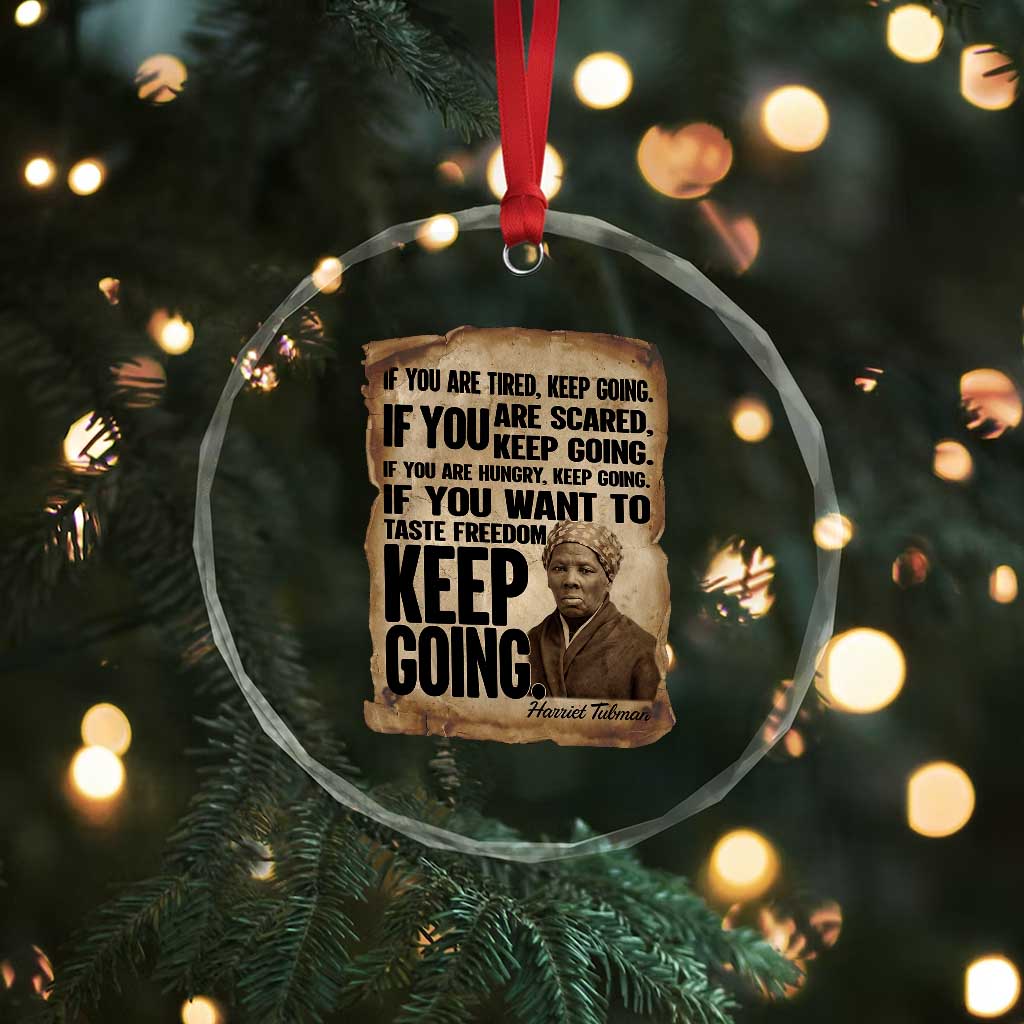 Harriet Tubman Quote Crystal Glass Ornament Black History African American