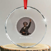 Harriet Tubman Quote Crystal Glass Ornament I Never Ran My Train Off The Track