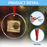 Harriet Tubman Quote Crystal Glass Ornament Liberty Or Death Empowerment Gift - Wonder Print Shop