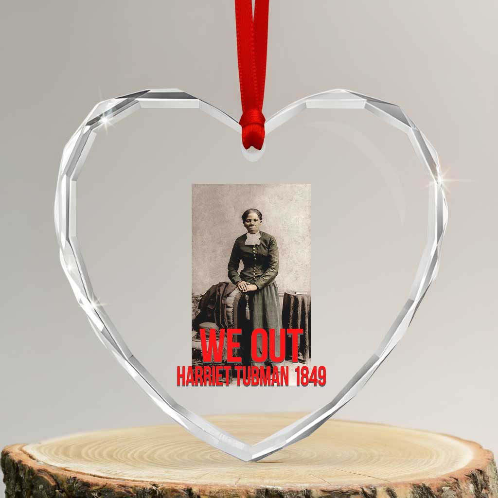 Harriet Tubman Quote Heart Crystal Glass Ornament Black Woman History