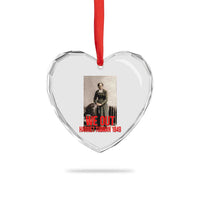 Harriet Tubman Quote Heart Crystal Glass Ornament Black Woman History