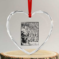 Harriet Tubman Quote Heart Crystal Glass Ornament Black Woman History Activist