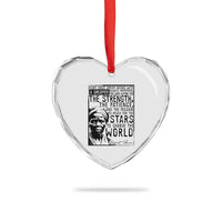 Harriet Tubman Quote Heart Crystal Glass Ornament Black Woman History Activist