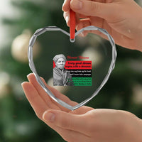 Harriet Tubman Quote Heart Crystal Glass Ornament Pan African Flag Black History