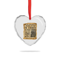 Harriet Tubman Quote Heart Crystal Glass Ornament Strength Patience Passion To Change The World