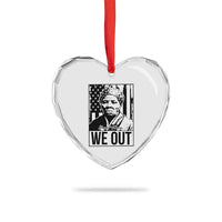 Harriet Tubman Quote Heart Crystal Glass Ornament We Out Strong Woman