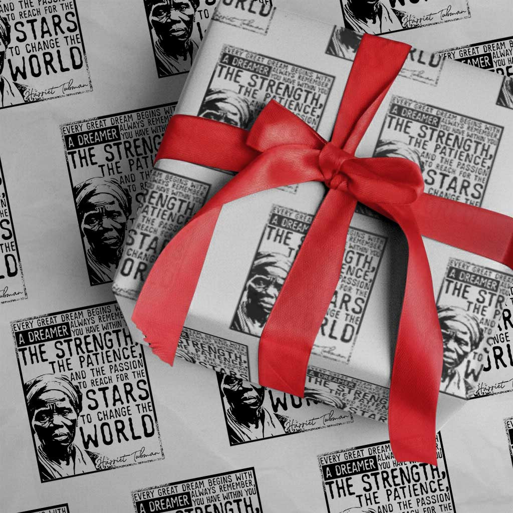 Harriet Tubman Quote Wrapping Paper Roll Black Woman History Activist