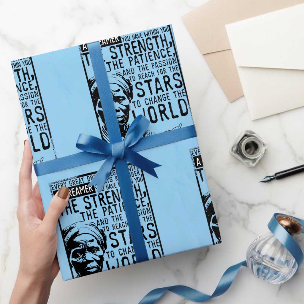 Harriet Tubman Quote Wrapping Paper Roll Black Woman History Activist