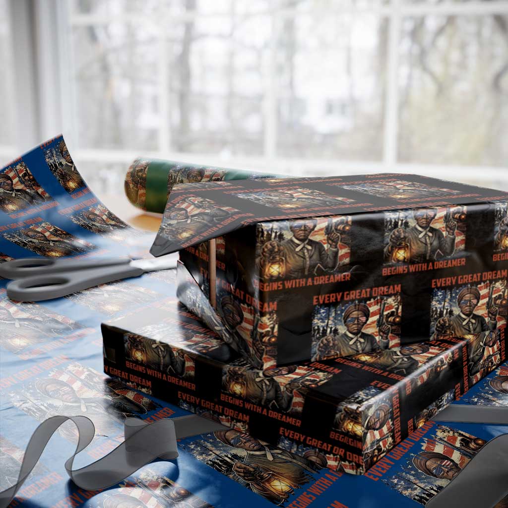 Harriet Tubman Quote Wrapping Paper Roll Every Great Dream Begins With A Dreamer - Wonder Print Shop