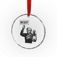 Harriet Tubman Says Resist Crystal Glass Ornament Women Empowerment Quote - Wonder Print Shop