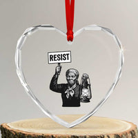 Harriet Tubman Says Resist Heart Crystal Glass Ornament Women Empowerment Quote - Wonder Print Shop