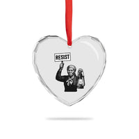 Harriet Tubman Says Resist Heart Crystal Glass Ornament Women Empowerment Quote - Wonder Print Shop