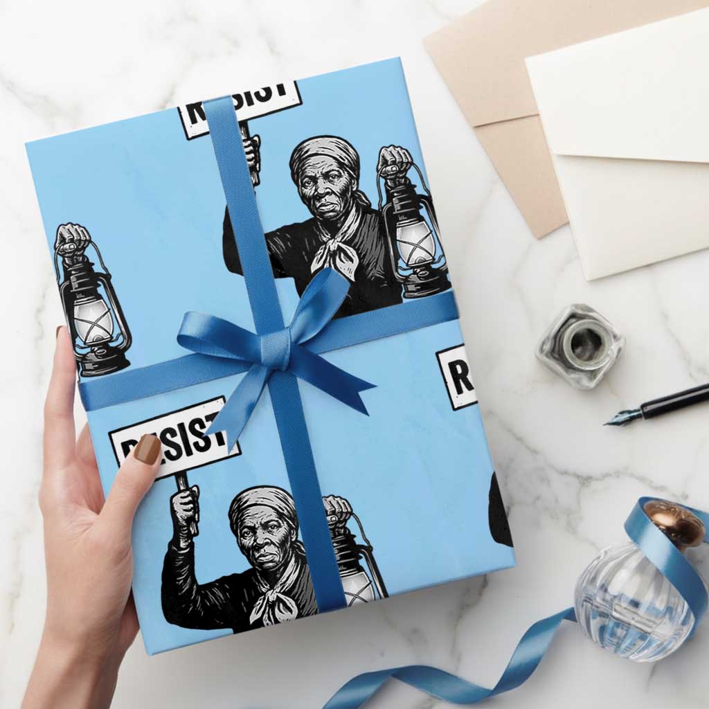 Harriet Tubman Says Resist Wrapping Paper Roll Women Empowerment Quote - Wonder Print Shop