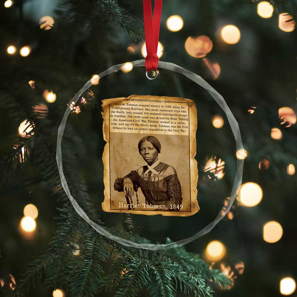 Harriet Tubman Tribute Crystal Glass Ornament Civil Rights Leader Black History Gift - Wonder Print Shop