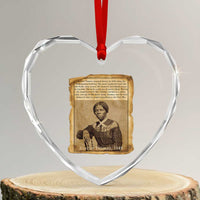 Harriet Tubman Tribute Heart Crystal Glass Ornament Civil Rights Leader Black History Gift - Wonder Print Shop