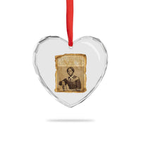 Harriet Tubman Tribute Heart Crystal Glass Ornament Civil Rights Leader Black History Gift - Wonder Print Shop