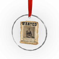 Harriet Tubman Wanted Reward Poster Crystal Glass Ornament Freedom Or Death - Wonder Print Shop