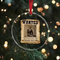Harriet Tubman Wanted Reward Poster Crystal Glass Ornament Freedom Or Death - Wonder Print Shop