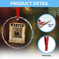Harriet Tubman Wanted Reward Poster Crystal Glass Ornament Freedom Or Death - Wonder Print Shop