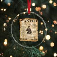 Harriet Tubman Wanted Reward Poster Crystal Glass Ornament Liberty Or Death - Wonder Print Shop