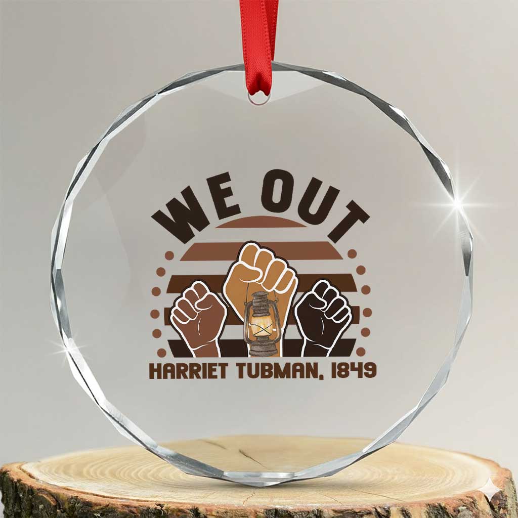 Harriet Tubman We Out 1849 Crystal Glass Ornament Vintage Sunset Black American Hero