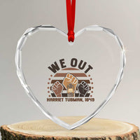 Harriet Tubman We Out 1849 Heart Crystal Glass Ornament Vintage Sunset Black American Hero