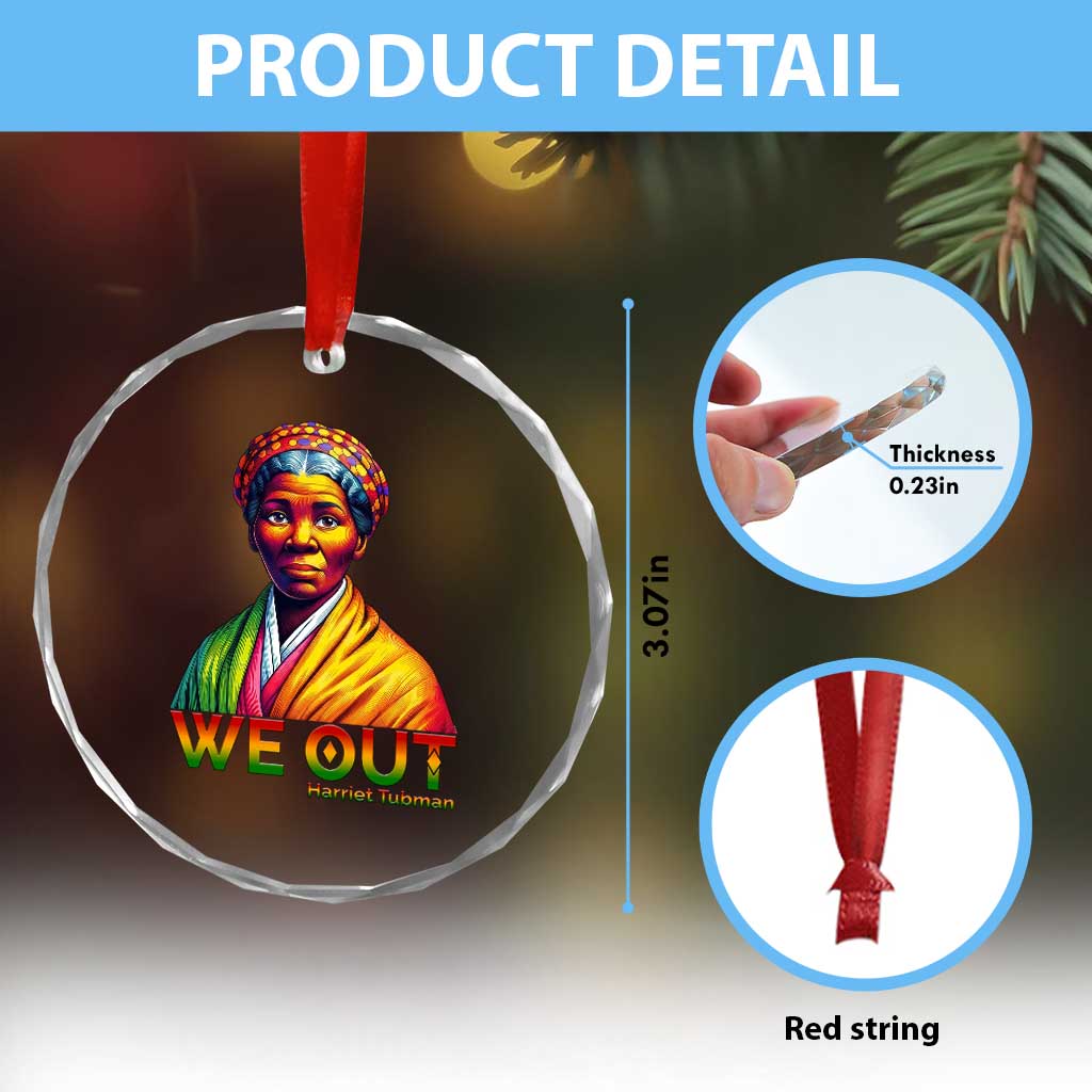 Harriet Tubman We Out Crystal Glass Ornament Female Empowerment History Gift - Wonder Print Shop