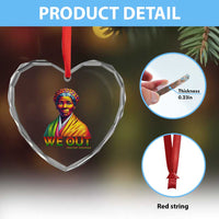 Harriet Tubman We Out Heart Crystal Glass Ornament Female Empowerment History Gift - Wonder Print Shop
