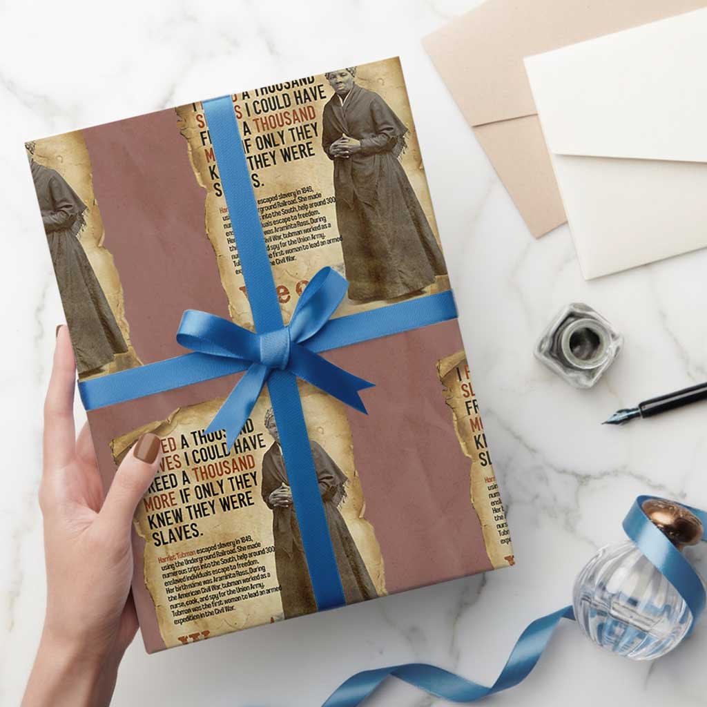 Harriet Tubman We Out Wrapping Paper Roll Vintage Black History Gift - Wonder Print Shop