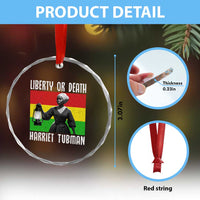 Harriet Tubman Women Leadership Crystal Glass Ornament Liberty Or Death - Wonder Print Shop