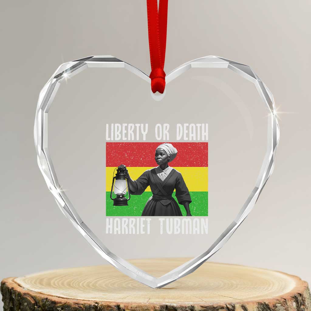 Harriet Tubman Women Leadership Heart Crystal Glass Ornament Liberty Or Death - Wonder Print Shop