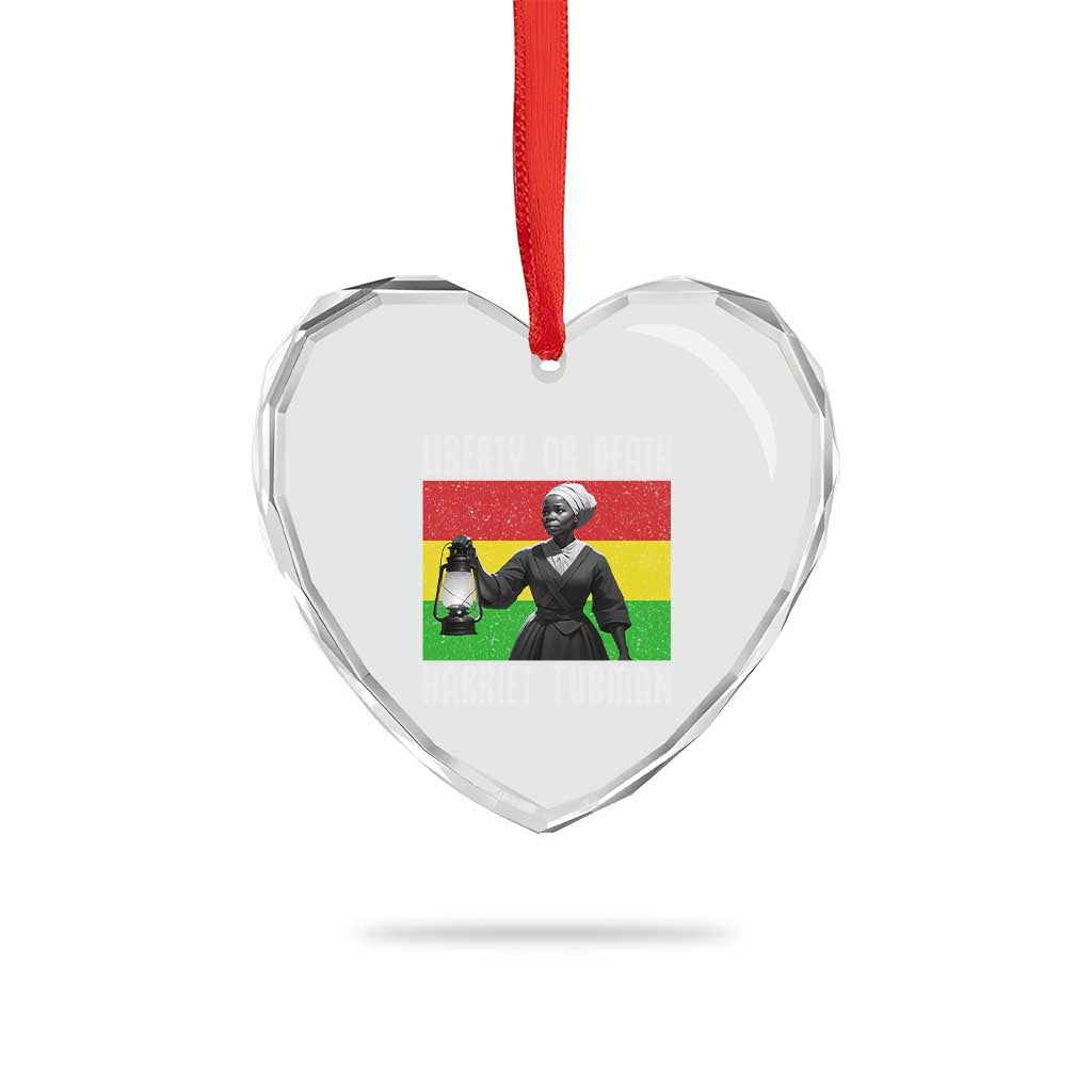 Harriet Tubman Women Leadership Heart Crystal Glass Ornament Liberty Or Death - Wonder Print Shop