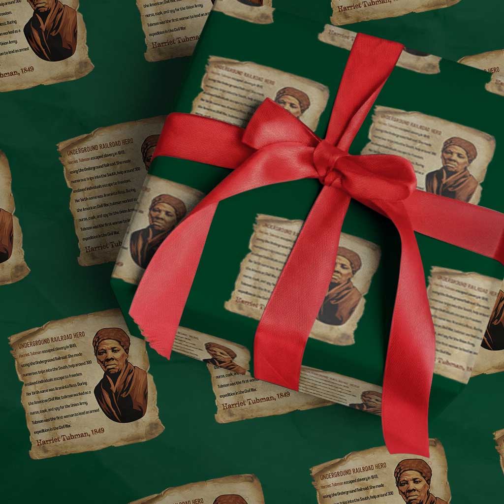 Harriet Tubman Wrapping Paper Roll Black American Hero Underground Railroad - Wonder Print Shop