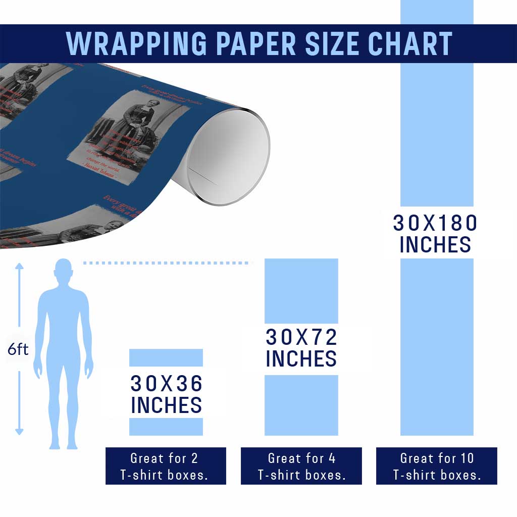 Harriet Tubman Wrapping Paper Roll Black History Month