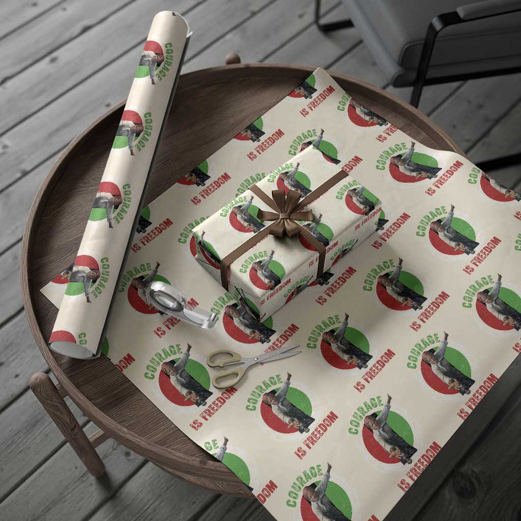 Harriet Tubman Wrapping Paper Roll Courage Is Freedom Black History Hero
