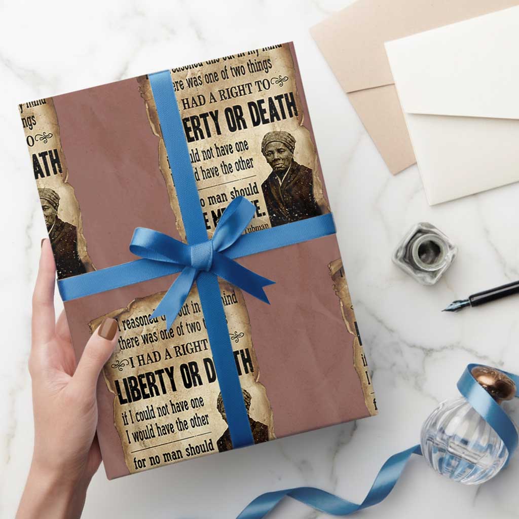 Harriet Tubman Wrapping Paper Roll Liberty Or Death Black History Legacy