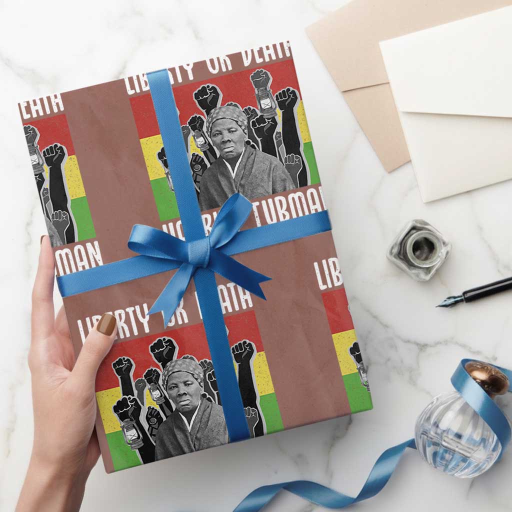 Harriet Tubman Wrapping Paper Roll Liberty Or Death Women Empowerment Quote - Wonder Print Shop