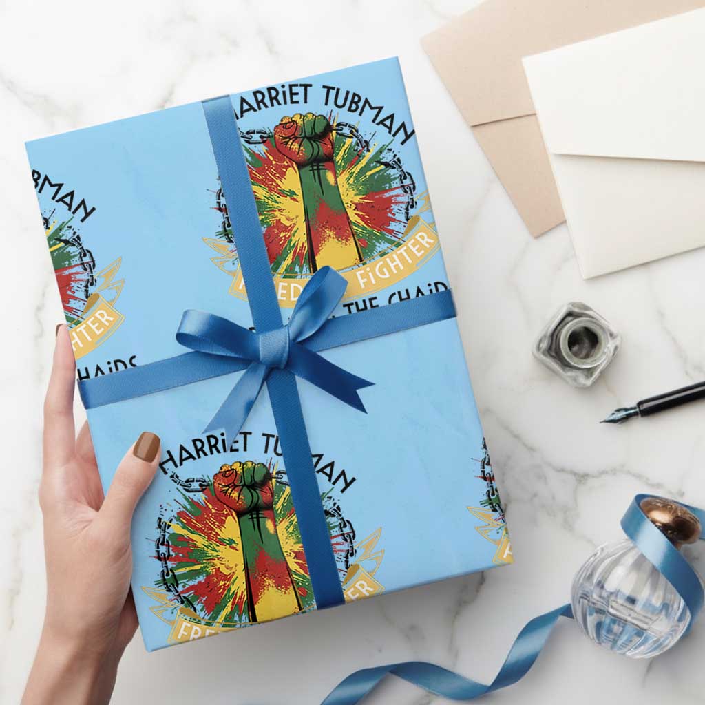 Harriet Tubman Wrapping Paper Roll Underground Railroad Hero Breaking Chains