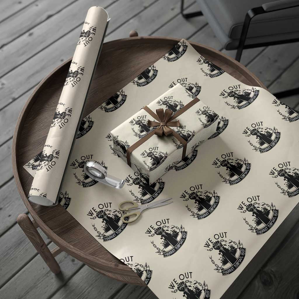 Harriet Tubman Wrapping Paper Roll We Out Breaking The Chains Iconic Legacy Gift
