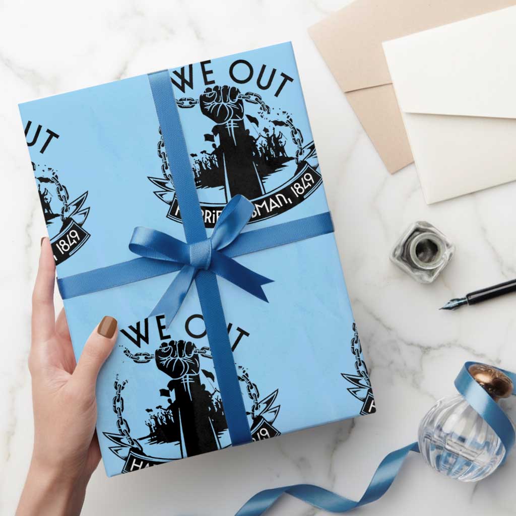 Harriet Tubman Wrapping Paper Roll We Out Breaking The Chains Iconic Legacy Gift
