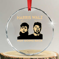 Harris Walz Crystal Glass Ornament Retro We Are Not Going Back