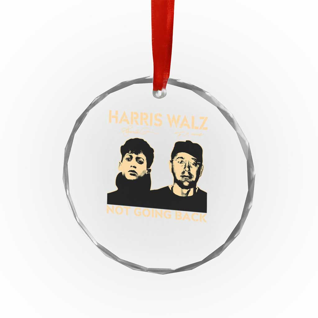 Harris Walz Crystal Glass Ornament Retro We Are Not Going Back