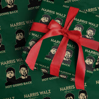 Harris Walz Wrapping Paper Roll Retro We Are Not Going Back