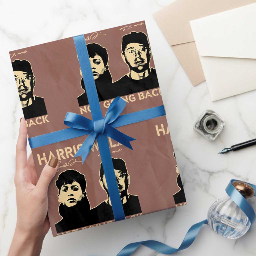Harris Walz Wrapping Paper Roll Retro We Are Not Going Back