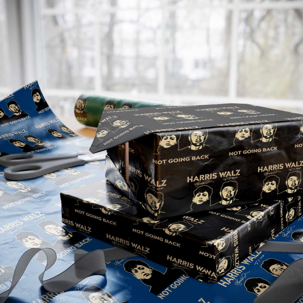 Harris Walz Wrapping Paper Roll Retro We Are Not Going Back
