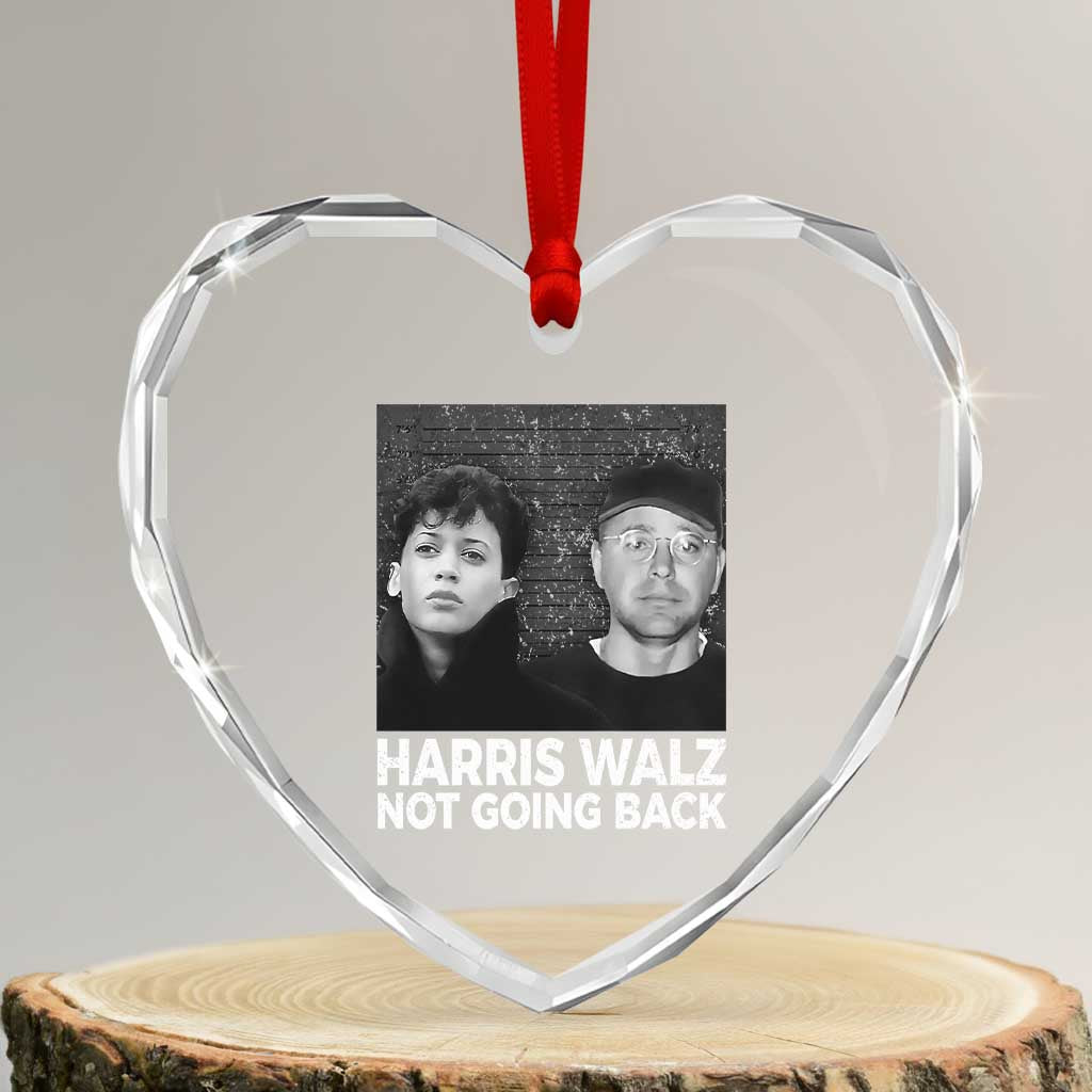 Harris Walz Heart Crystal Glass Ornament Vintage We Are Not Going Back