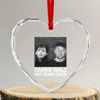 Harris Walz Heart Crystal Glass Ornament Vintage We Are Not Going Back